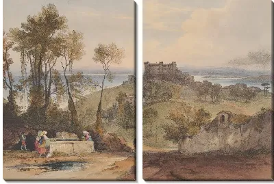 Картина Браччано (Виды Рима и его окрестностей, пластина 2)