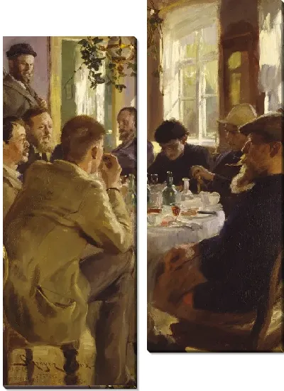 Картина Обед артистов в отеле Brøndum's 