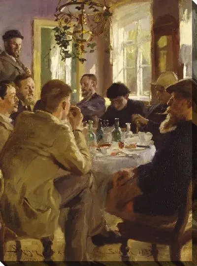 Картина Обед артистов в отеле Brøndum's 