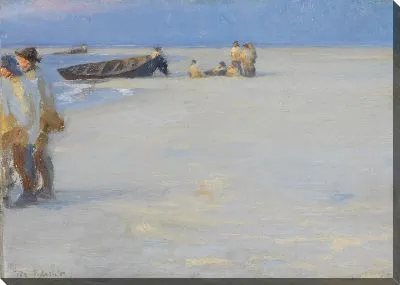 Картина Рыбаки на Скагене Нордстранд. Летний вечер 