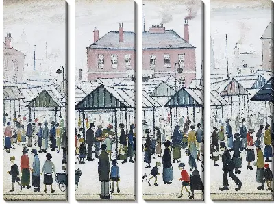 Картина Рыночная сцена, Северный город 