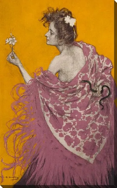 Картина Девушка в розовом платке