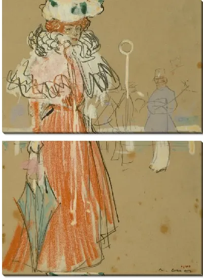 Картина Женская фигура в красном 