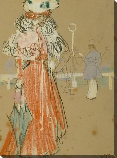 Картина Женская фигура в красном 