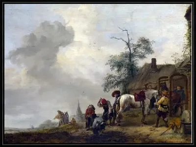 Картина Подкованная лошадь (A Horse being Shod outside a Village Smithy)