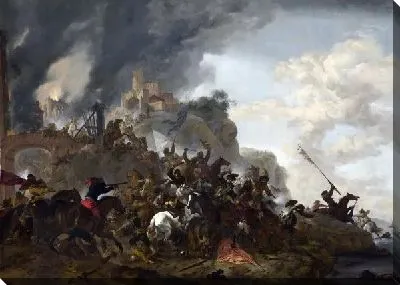 Картина Кавалерия на холме (Cavalry making a Sortie from a Fort on a Hill)