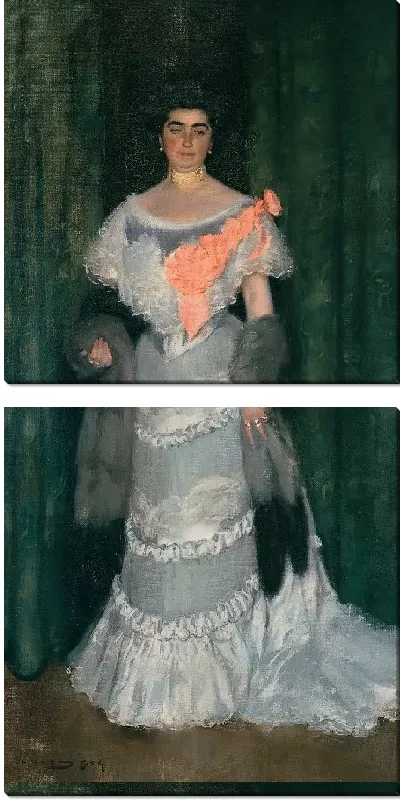 Картина Монтсеррат Касас де Ньето, в вечернем платье 