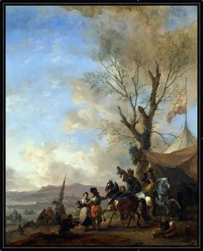 Картина Остановка кавалерии ( Cavalrymen halted at a Sutler's Booth)
