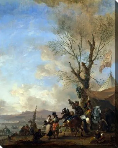 Картина Остановка кавалерии ( Cavalrymen halted at a Sutler's Booth)