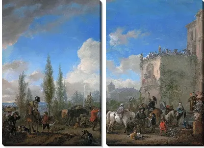 Картина Выезд охотников (The departure of a hunting party)