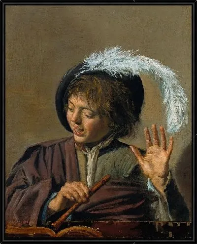 Картина Поющий мальчик с флейтой 