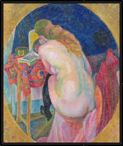 Картина Обнаженная женщина читает 