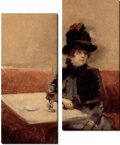 Картина Женщина в кафе 