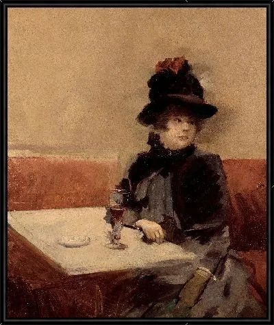 Картина Женщина в кафе 