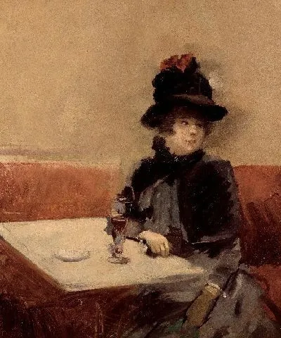 Картина Женщина в кафе 