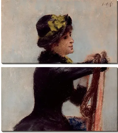 Картина Молодая женщина в шляпе 