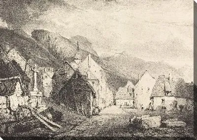 Картина Вход в деревню Бейнс 