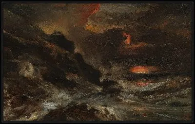 Буря у побережья Нормандии 