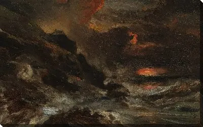 Буря у побережья Нормандии 