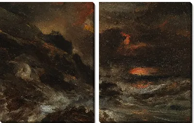 Буря у побережья Нормандии 