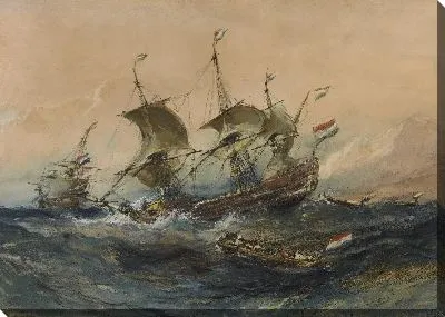Картина Голландские корабли в шторм 