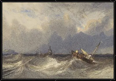 Рыбацкие лодки, брошенные перед бурей 