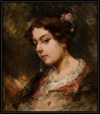 Портрет жены художника, Лаура Лебретон 
