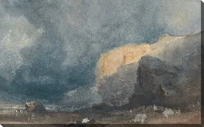 Картина Около Вентнора - прибрежный пейзаж с темным небом 