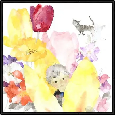 Мальчик среди тюльпанов 