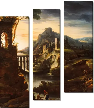 Вечер: пейзаж с акведуком 