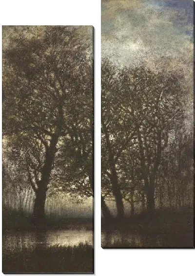 Картина Озеро в лесу  №7