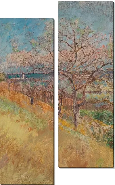 Картина Долина с деревьями в цвету 