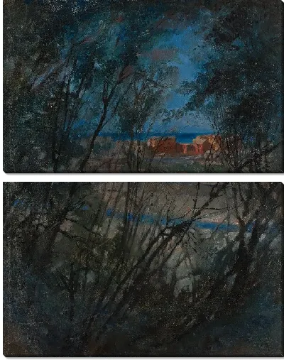 Картина Синий пейзаж 