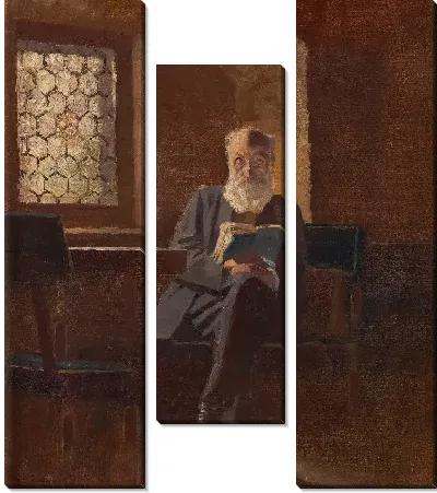 Человек читает. Барон Эдуард Меднянски, отец художника 