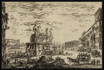 Вид на Пьяцца ди Монте Кавалло (дель Квиринале) 