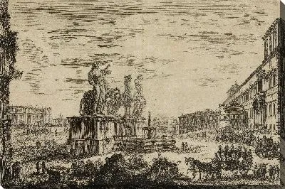 Вид на Пьяцца ди Монте Кавалло (дель Квиринале) 