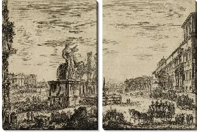 Вид на Пьяцца ди Монте Кавалло (дель Квиринале) 