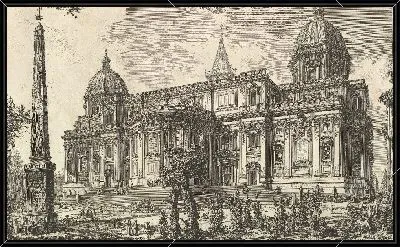 Картина Вид на задний вход базилики святой Марии Маджоре 