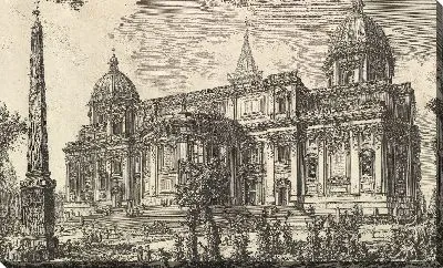 Картина Вид на задний вход базилики святой Марии Маджоре 