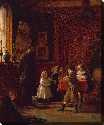 Картина Рождество, семья Блоджетт 