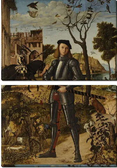 Картина Молодой рыцарь в пейзаже 