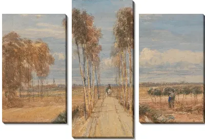 Картина Тополиная аллея, после Хоббемы