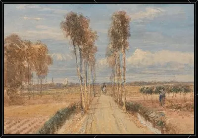Картина Тополиная аллея, после Хоббемы
