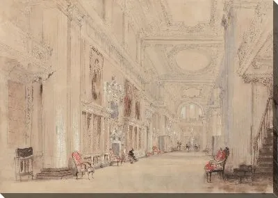 Картина Длинная библиотека во дворце Бленхейм