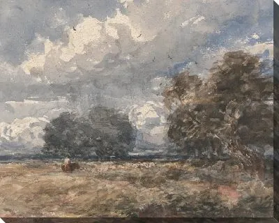 Картина Пастушье стадо, ветреный день