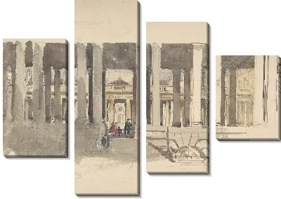 Картина Гринвичская больница (ректо); Исследование здания (verso)