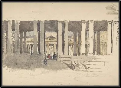 Картина Гринвичская больница (ректо); Исследование здания (verso)