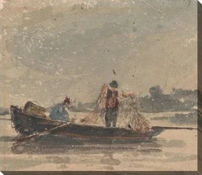 Рыбаки тянут сеть