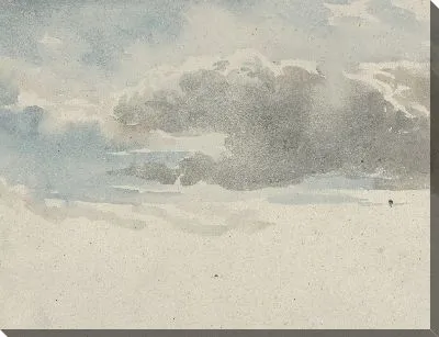 Картина Изучение облаков (recto); изучение куста бузины у забора (verso)