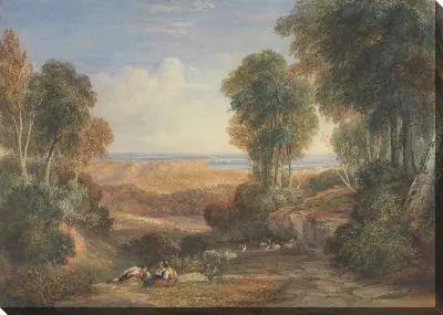 Картина Пересечение Северна и Уая с Чепстоу в отдалении